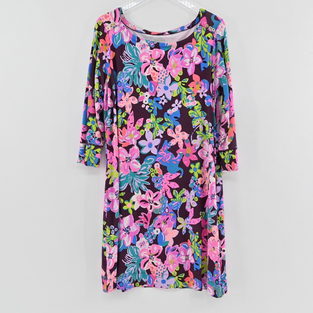 Lilly Pulitzer Sophie Dress Womens Size XXL Cherry Ganache Bohemian Garden Shift